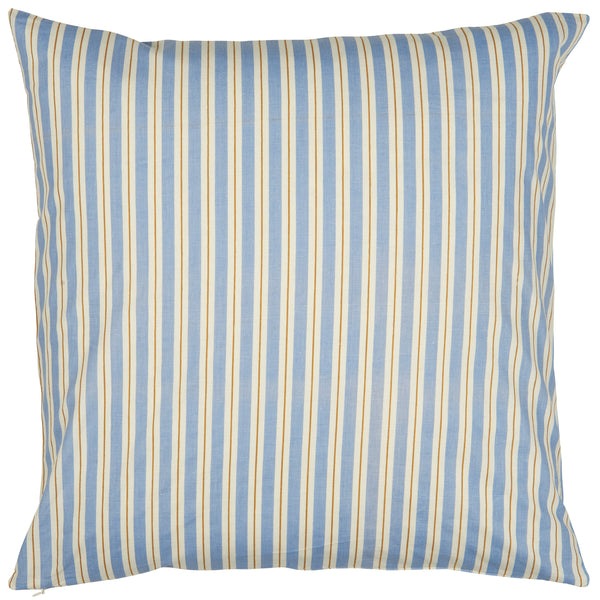 Alvin Blue, White & Brown Stripes Cushion
