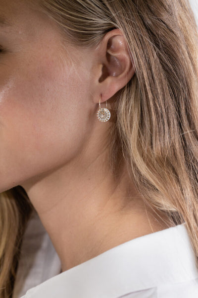 One & Eight White Amber Earrings