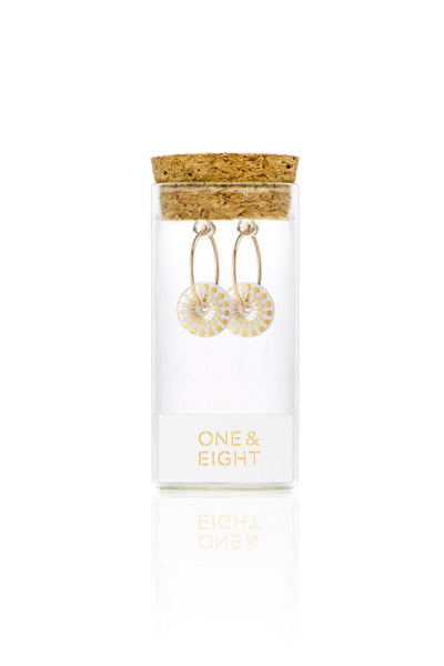 One & Eight White Amber Earrings