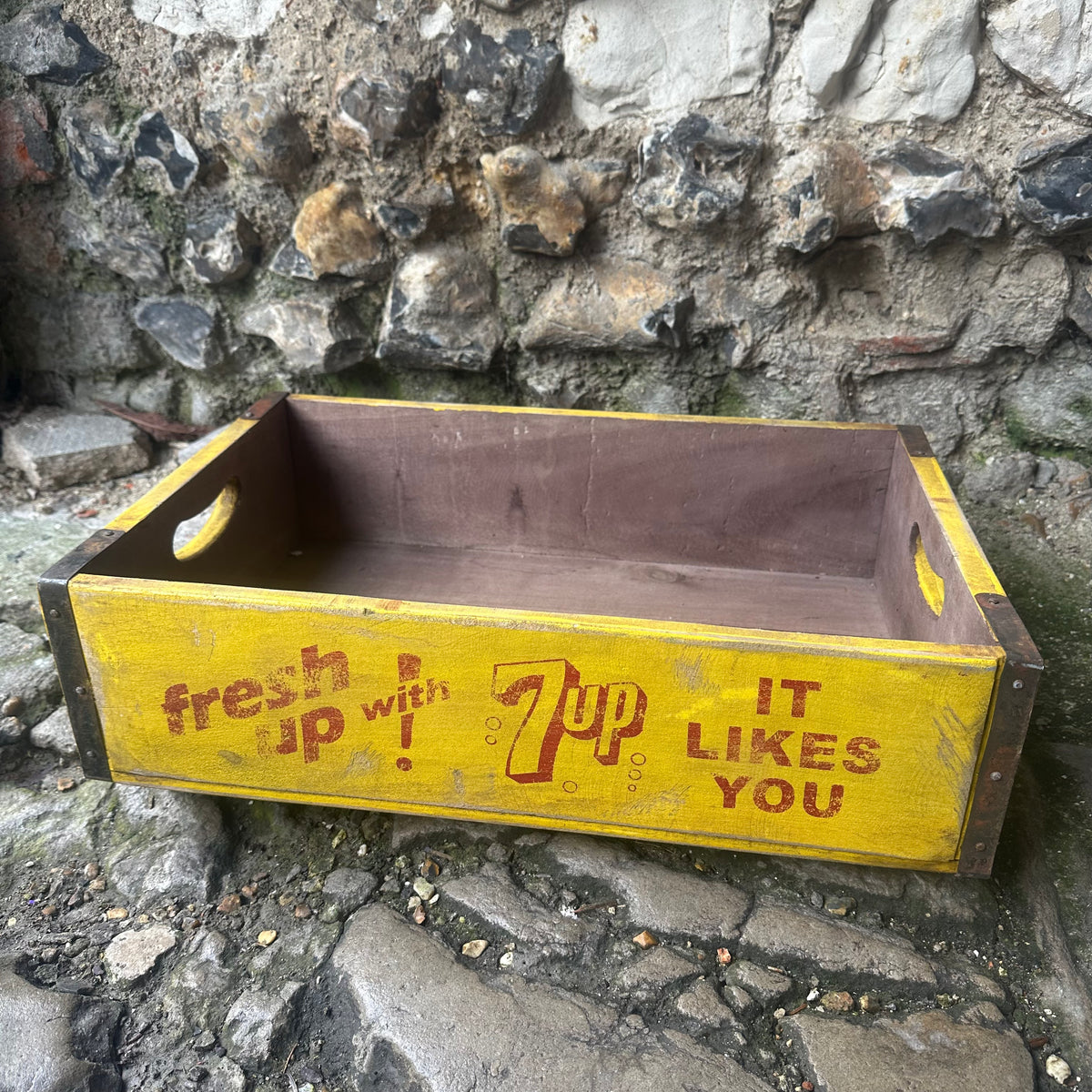 7 Up Crate Yellow The Consortium Winchester and Romsey Hampshire