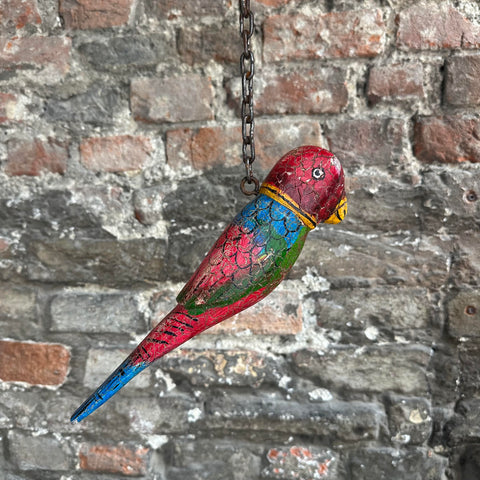Vintage Wooden Parrots  - Small