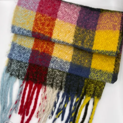 Cosy Chromatic Winter Scarf - Red/Yellow/Blue