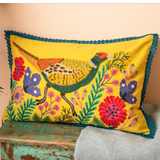 Ian Snow Embroidered Pheasant Cotton Cushion