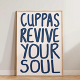 Lune Club - Cuppas Revive Your Soul - Blue A3