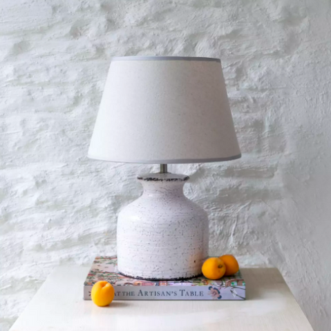 Nico Ceramic Lamp with Cream Shade - Small