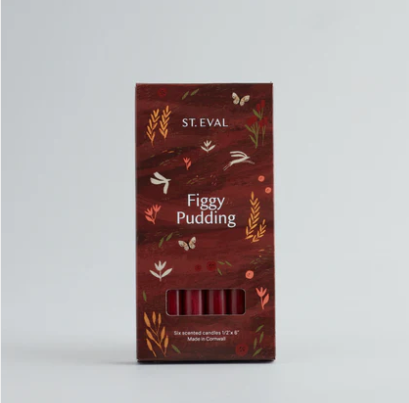 St. Eval - Figgy Pudding Candles - Bundle of 6 , 1/2" x 6''