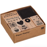 Paper Poetry Stamp Set "Birthday"