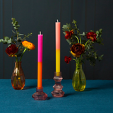 Glass Candle Holder - Midnight Forest Pink