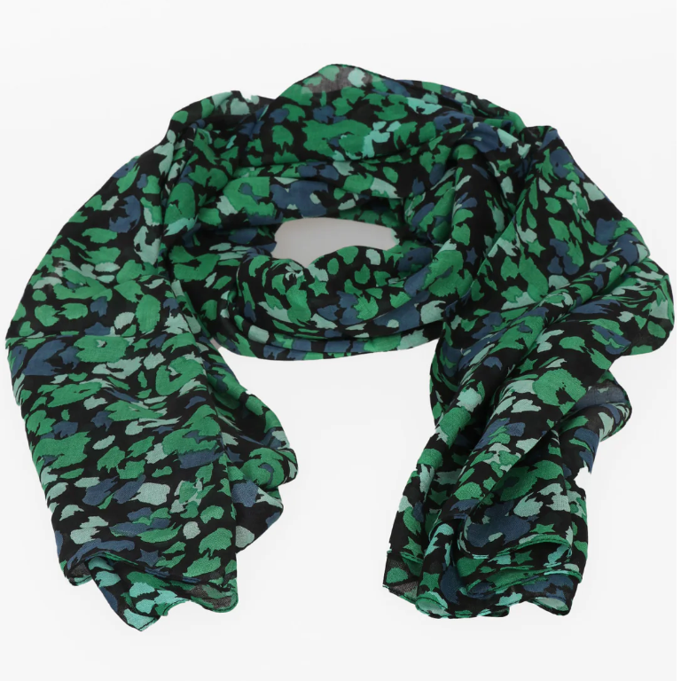 Green leopard deals print scarf uk