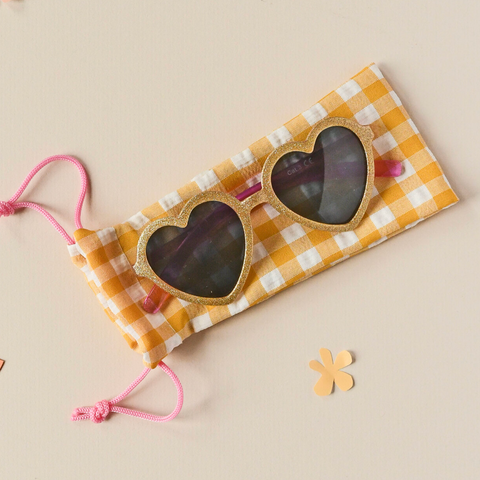 Rockahula Glitter Heart Sunglasses