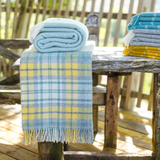 Cottage Ocean Check Throw - Yellow & Green