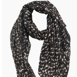 Black Abstract Animal Print with Gold Foil Details