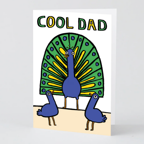 Cool Dad Peacock Card