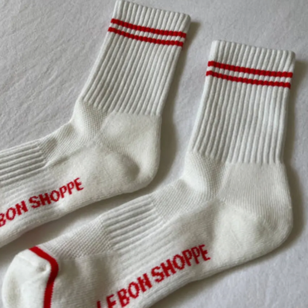 Le Bon Shoppe Boyfriend Socks - Clean White