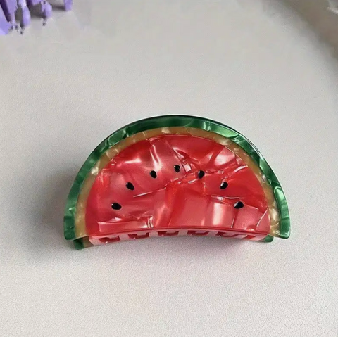 Watermelon Resin Claw Clip