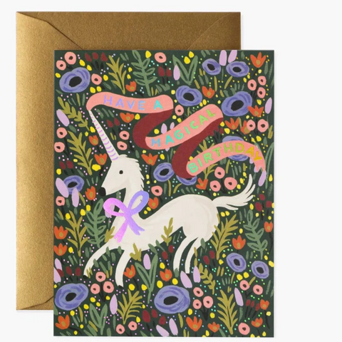 Rifle Paper Magical Unicorn Birthday Card