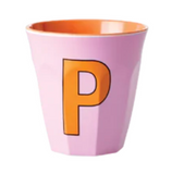 Rice Melamine Two Tone Alphabet Cups - A to Z