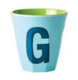 Rice Melamine Two Tone Alphabet Cups - A to Z
