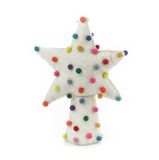 Handmade Felt Pompom Star Christmas Tree Topper Decoration