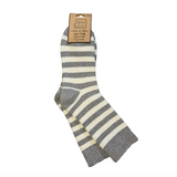 Grey Stripe Cosy Socks