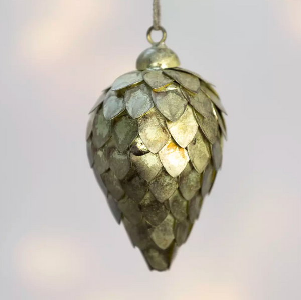 Fir Cone Decoration Antique Gold Small