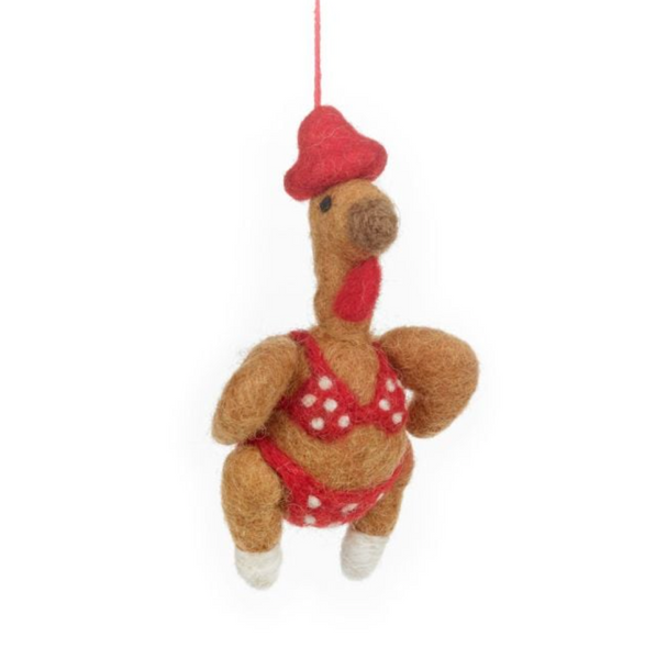 Sizzlin' Turkey Felt Hanging Decoration