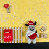 Arctic Santa Yeti Felt Hanging Decoration