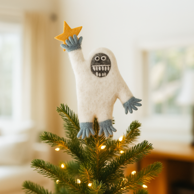 Yeti Christmas Tree Topper