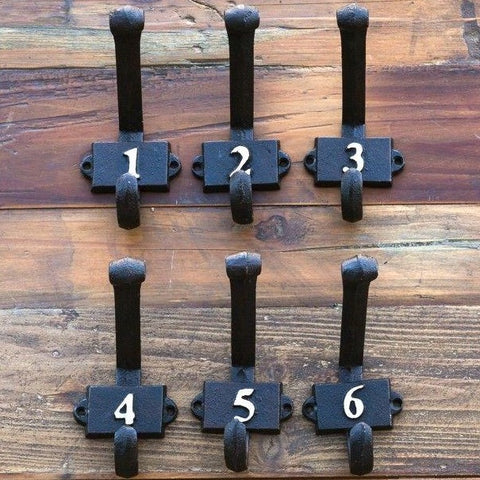 Cast Iron Numbered Hooks
