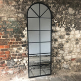 Black Framed Full Length Arch Mirror
