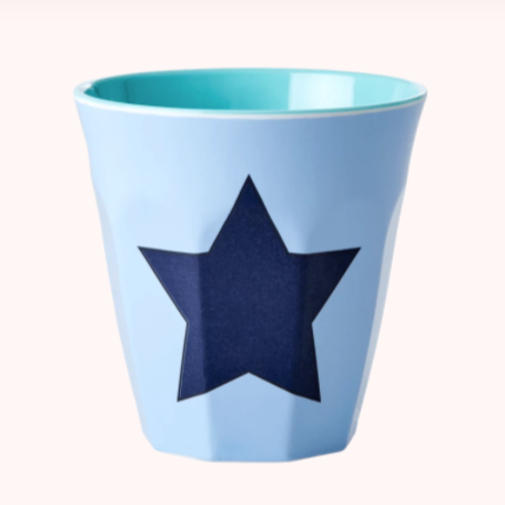 Melamine Cup - Soft Blue Star