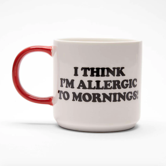 Snoopy Mug - Allergic To Mornings