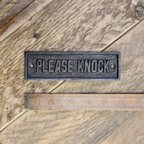 Please Knock Sign