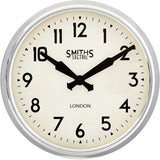 Smiths Retro Wall Clock Chrome - 38cm