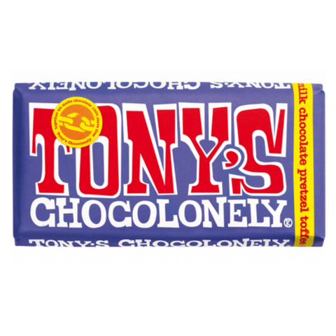 Tony's Chocolonely - Dark Milk With Pretzel + Toffee
