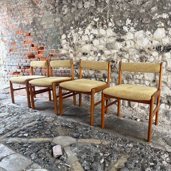 Mid Century A.H. McIntosh Teak Table and 4 Chair Set