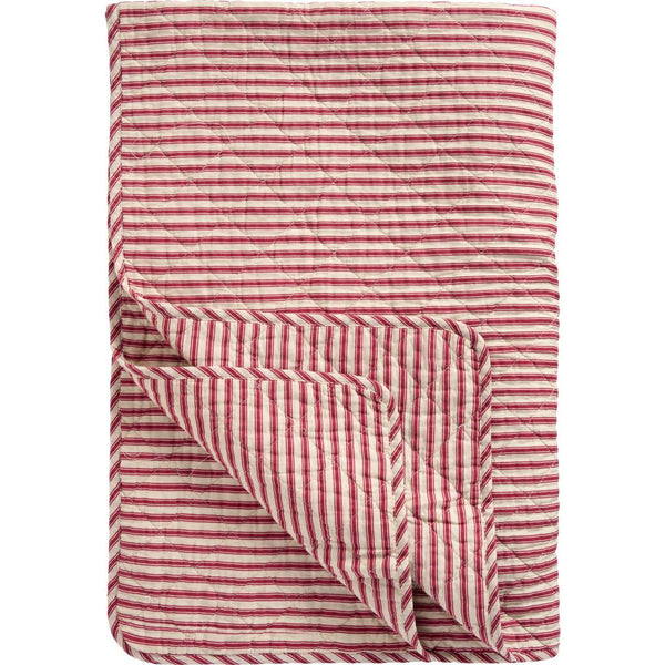 Ib Laursen Quilt - Sand with Red Stripes
