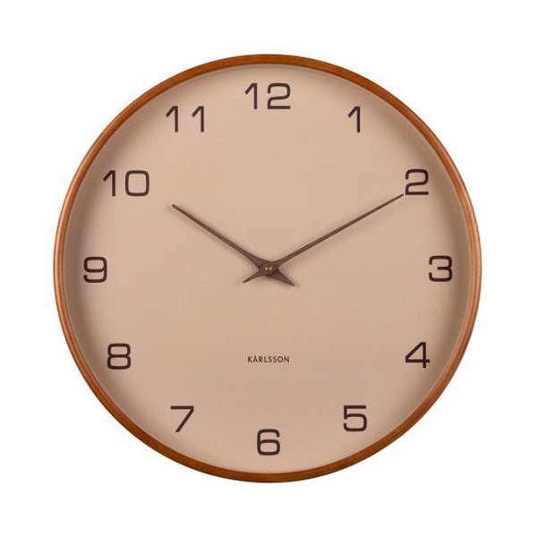 Wall-Clock-Acento Sand Brown