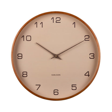 Wall-Clock-Acento Sand Brown