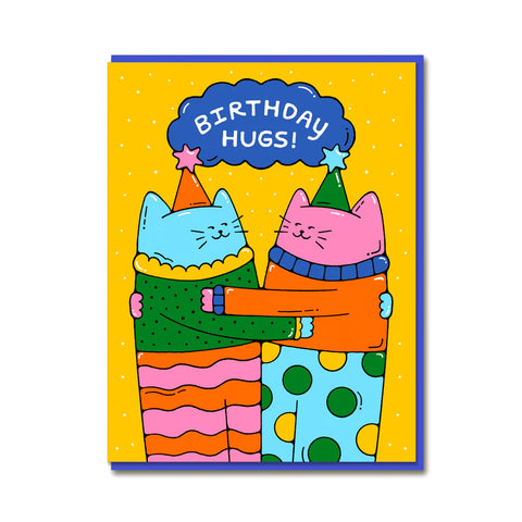 Bailey Crouch Birthday Hugging Cats Card