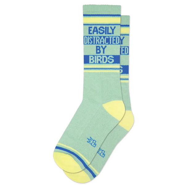 Gumball Poodle Easily Distracted By Birds Gym Crew Socks