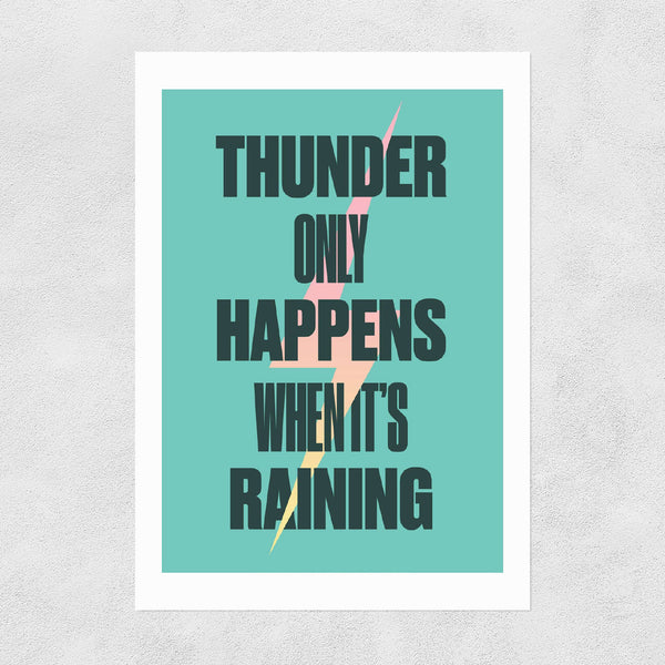 Thunder Only Happens When It's Raining Framed Print