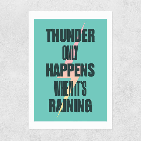 Thunder Only Happens When It's Raining Framed Print