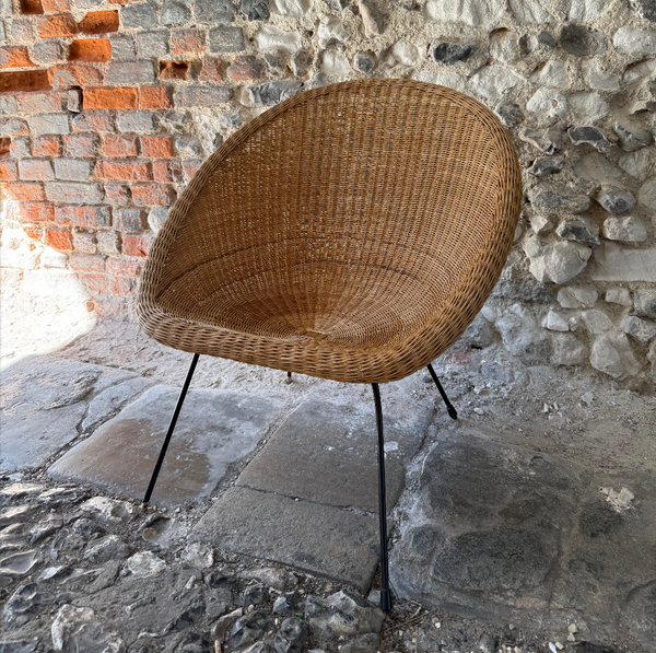 1960s Vintage Wicker Chair