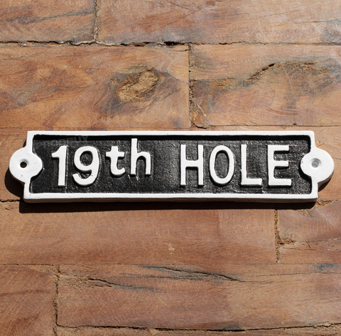 19th Hole Metal Sign