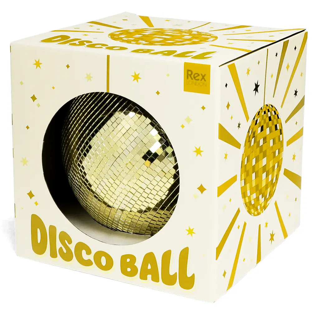 Gold Hanging Disco Ball - 20cm