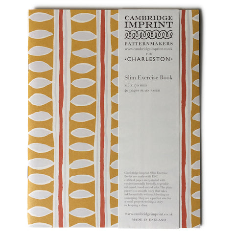 Charleston Yellow Stripe - Cambridge Imprint Slim Exercise Book