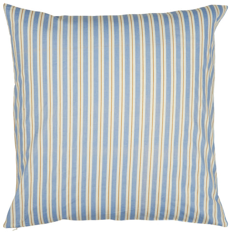 Alvin Blue, White & Brown Stripes Cushion