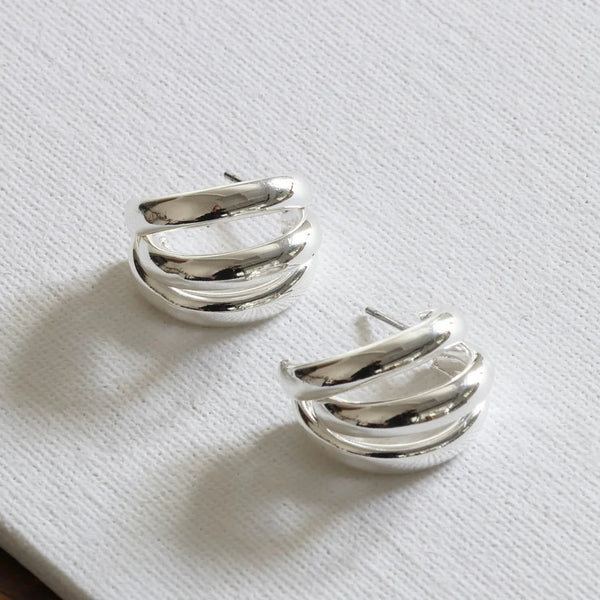 Big Metal Gisele Turbular Earrings