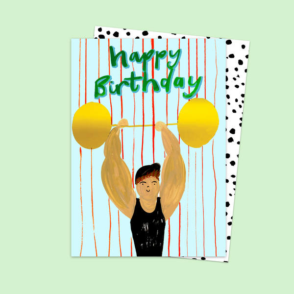 Powerlifter Birthday Card